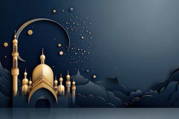 Plik wektorowy 3d nowoczesne święto islamskie tło muzułmański święty miesiąc ramadan kareem ornamentalna arabska latarnia