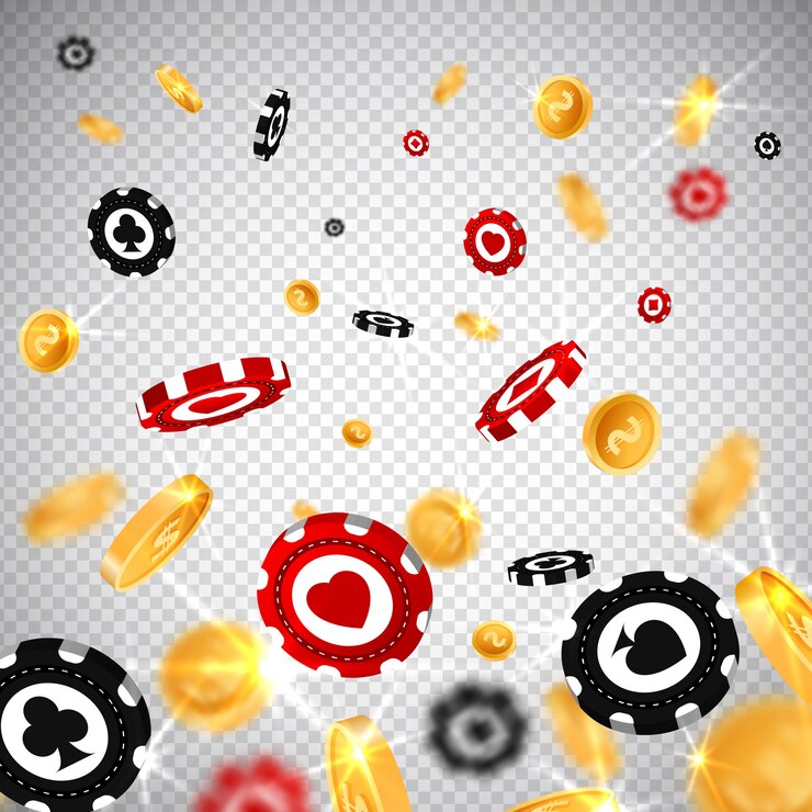 Wektor 3d poker chips realistyczny styl