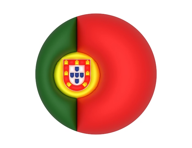 Plik wektorowy 3d portugal flag circular