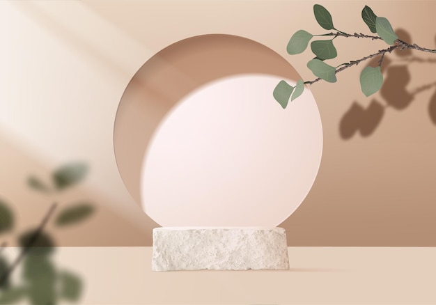 3d produkty w tle wyświetlają scenę podium z geometryczną platformą