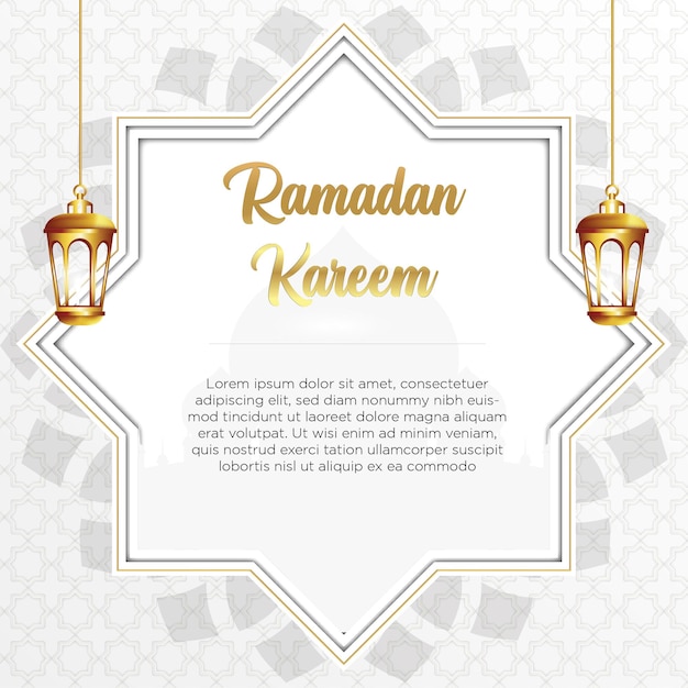 3d Ramadan Szablon Okładki Mediów Społecznościowych Premium Wektor