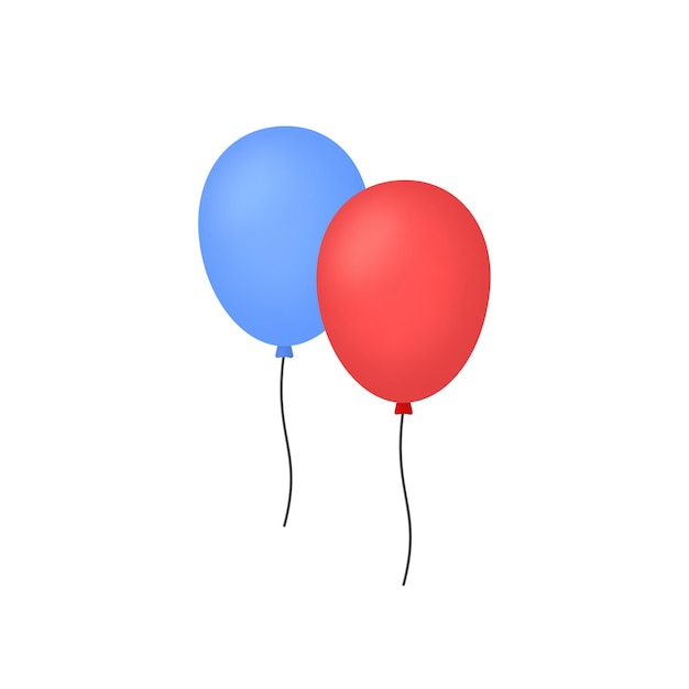 3D realistyczna ilustracja wektorowa balonu