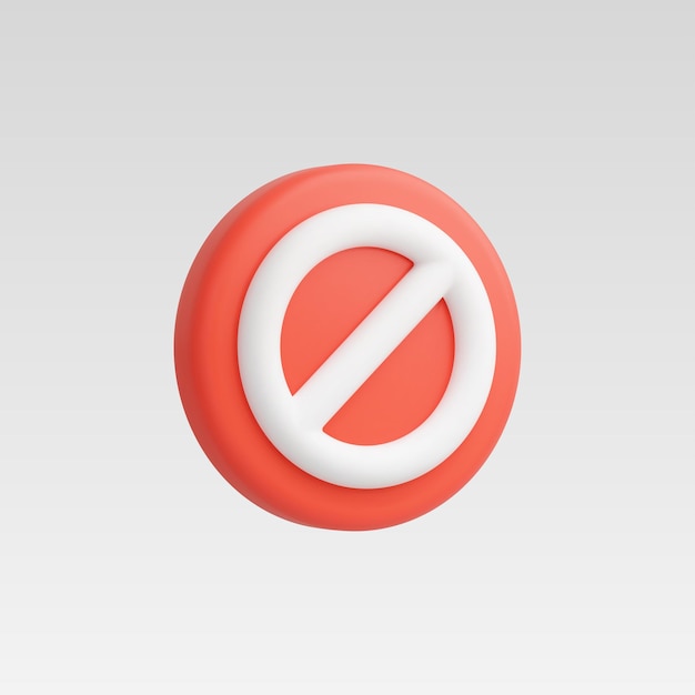 3d realistyczna ilustracja wektorowa ikonki Banned