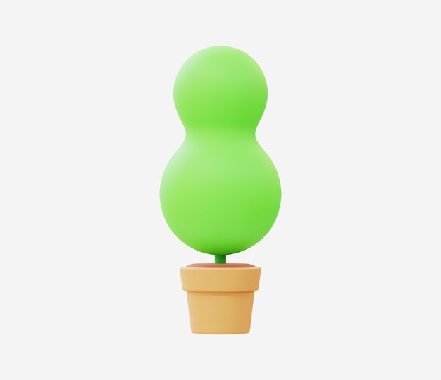 3d Realistyczne Houseplant Ilustracja Wektorowa