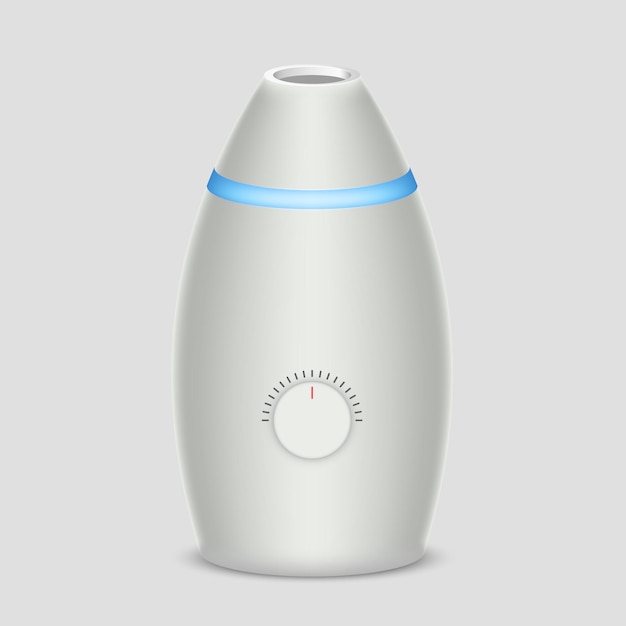 Plik wektorowy 3d realistyczny nawilżacz powietrza urządzenie do czyszczenia i nawilżania powietrza do domu nowoczesny oczyszczacz
