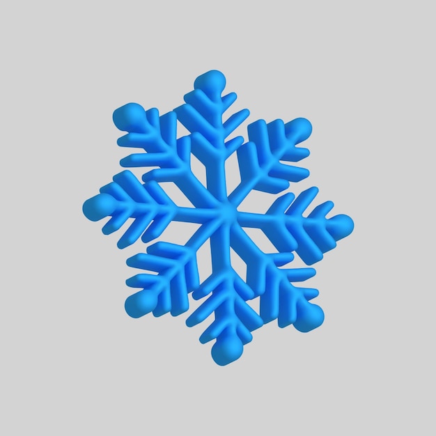 3d render zestaw płatków śniegu Meteorologia realistyczny element Symbol wektorowy zimnego mrozu