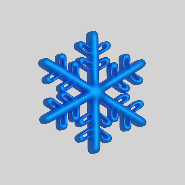 3d render zestaw płatków śniegu Meteorologia realistyczny element Symbol wektorowy zimnego mrozu