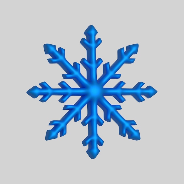3d render zestaw płatków śniegu Meteorologia realistyczny element Symbol wektorowy zimnego mrozu