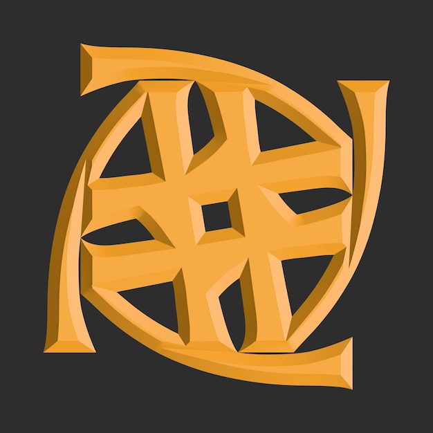 3d Renderowane Logo Luksusowej Mandali
