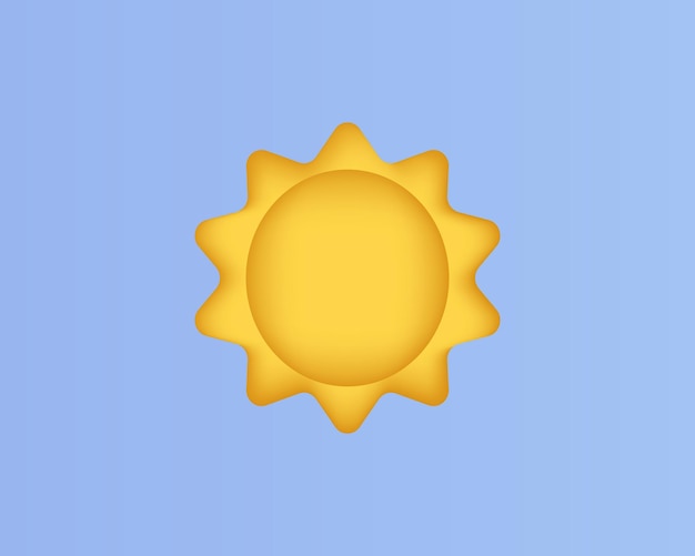 Plik wektorowy 3d słońce realistyczne lato wektorowe koncepcja projektowania ikony