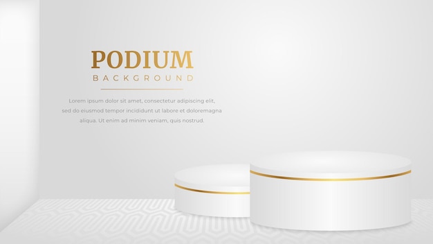 3D Stage Podium Stojak na produkt Minimalny czysty luksusowy projekt na białym tle