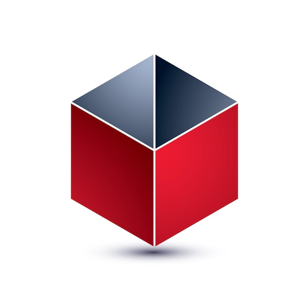 3d streszczenie ikona, wektor biznes graficzny element projektu. Symbol pojęciowy innowacji.