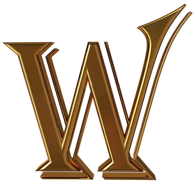 Plik wektorowy 3d symbol wykonany ze złota