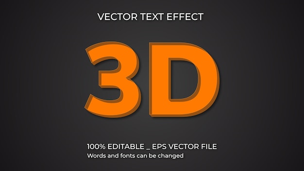 Plik wektorowy 3d_text_style_effect_vector