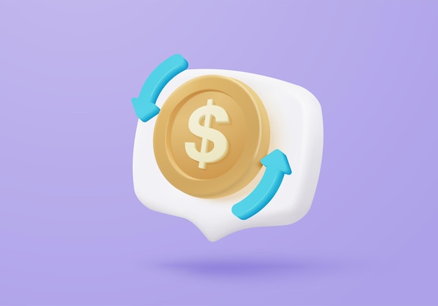3D torebki pieniężne oszczędzanie na inwestycje finansowe płatności online i koncepcja płatności torebka pieniężna rosnący biznes na pastelowym tle 3D toreba skarbów ikona ilustracja wektorowa renderowania