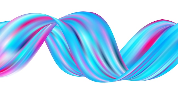 3d Wave Ciekły kształt kolor tła