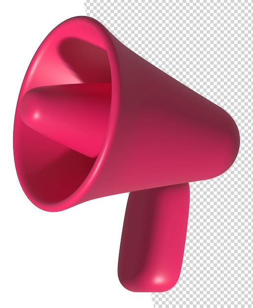 3D wektor megafon głośnik koncepcja marketingu czasu ilustracja wektorowa