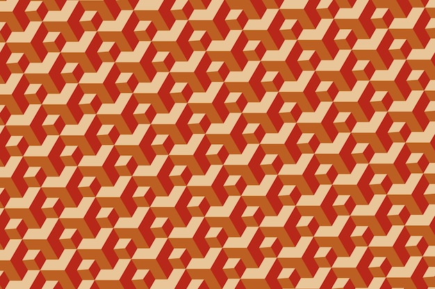 3D wielokolorowe wielokątne kostki wektor wzór. Izometryczne powtórzenie blokuje geometryczne tło.