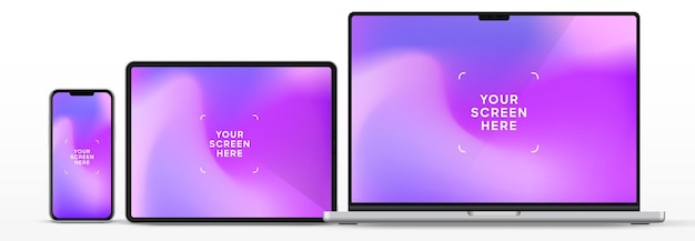 3d wysokiej jakości nowoczesny laptop smartphone makieta do prezentacji z izolowanym tłem