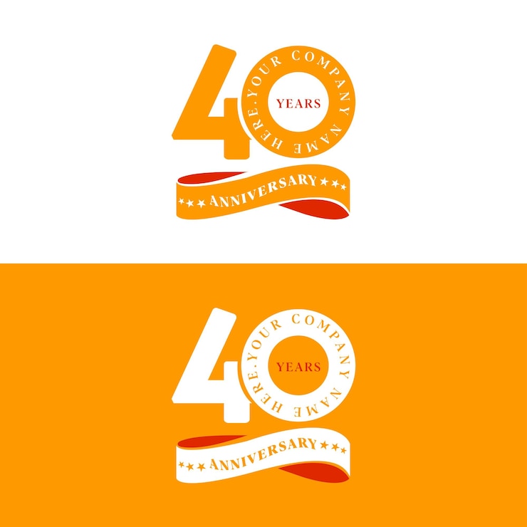 Wektor 40 rocznica obchodów logotyp 40 rocznica wektor emblemat