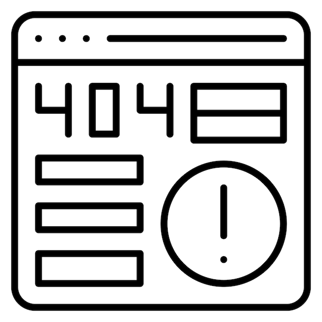404 Styl ilustracji wektorowej błędu