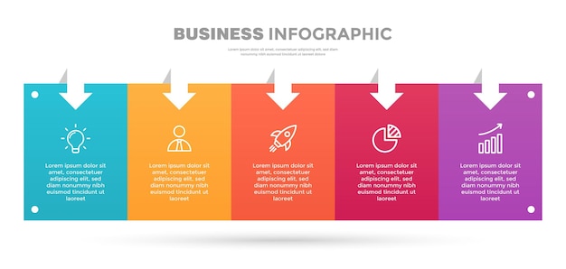 5 Krokowa Infografika Biznesu