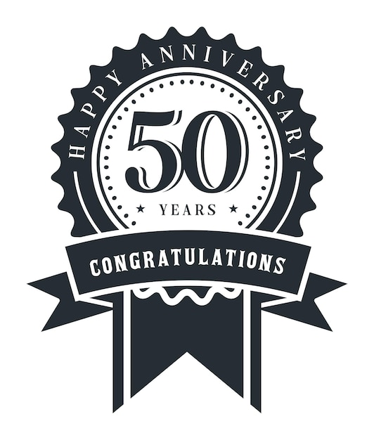 Plik wektorowy 50 50. rocznica logo wektor szablon element projektu na urodziny zaproszenie na ślub