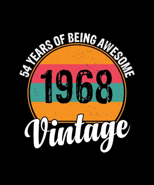 Plik wektorowy 54 lata prezenty vintage 1968 edycja limitowana koszulka 54. urodziny