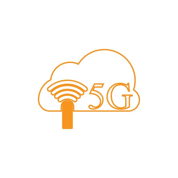 5g ikona szablon wektor logo ilustracja