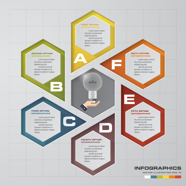 6 Opcji Prezentacji Biznesu Infografiki Szablon.