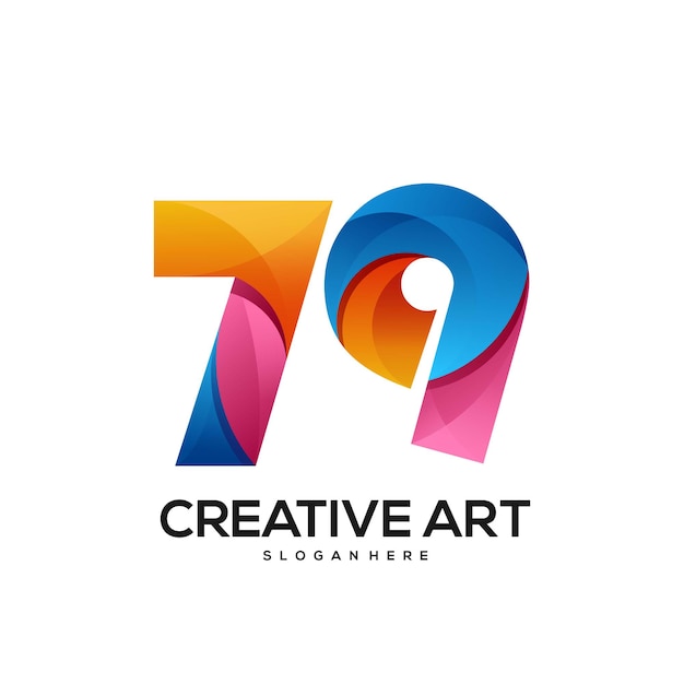 79 kolorowe logo z gradientem