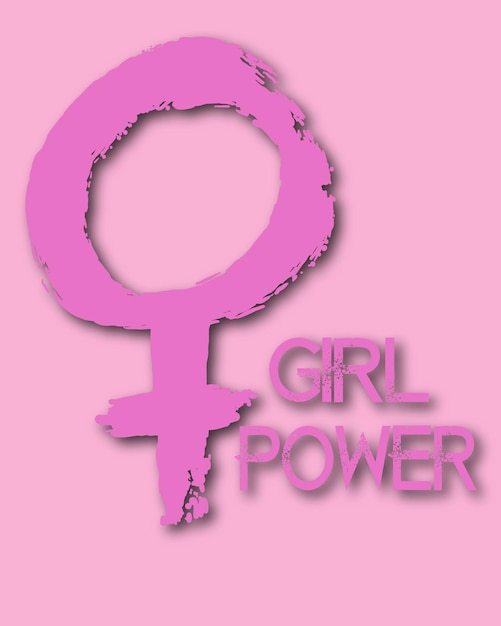 Plik wektorowy 8 marca - międzynarodowy dzień kobiet girl power