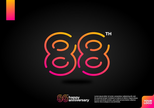 Plik wektorowy 88-lecie - logo logo 88-lecia - logo logo logo 88 - rocznica 88 rocznicę 88 rocznicy 88 rocznik 88 rocznica