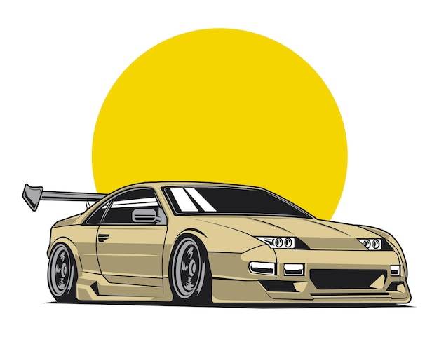 90s pojazd samochód koncepcja ilustracja wektorowa grafika