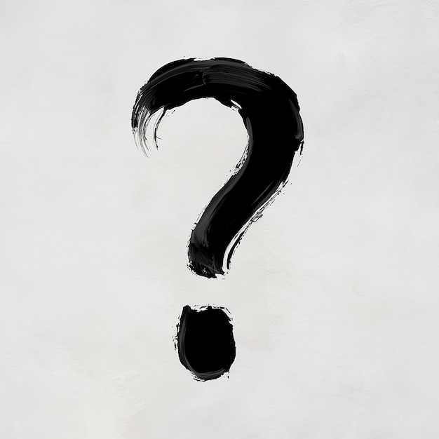 Plik wektorowy a black question mark is drawn on a white background