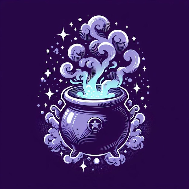 Plik wektorowy a purple pot with a blue background