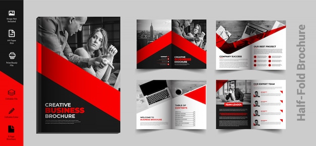 Plik wektorowy a4 folded brochure