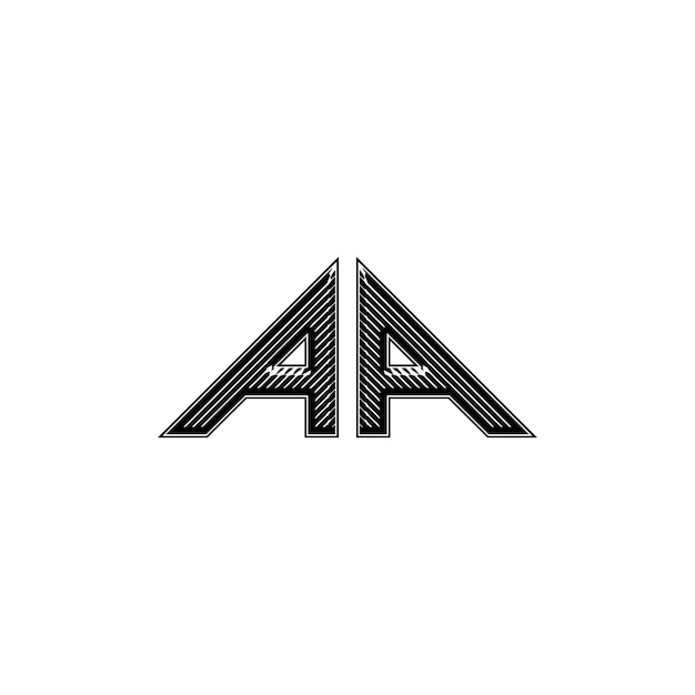 Aa Monogram Logo Projekt Litery Tekst Nazwa Symbol Monochromatyczny Logotyp Alfabet Znak Prosty Logo