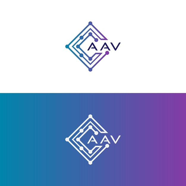 aav tech początkowe logo projektowanie ikona dla technologii Digital Tech biznes aav tech logo aav technol