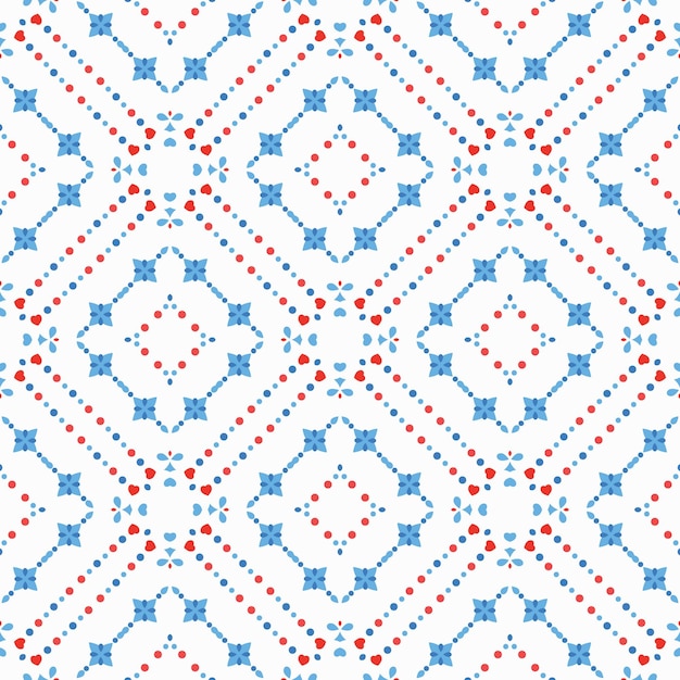 Abstact kwiatowy wzór Bezszwowy element projektu boho Wektorowe niebieskie tło Skomplikowany ornament Niezwykła tekstura Modna tkanina Meble tkanina Drukuj tapetę Graficzna dekoracja wnętrz