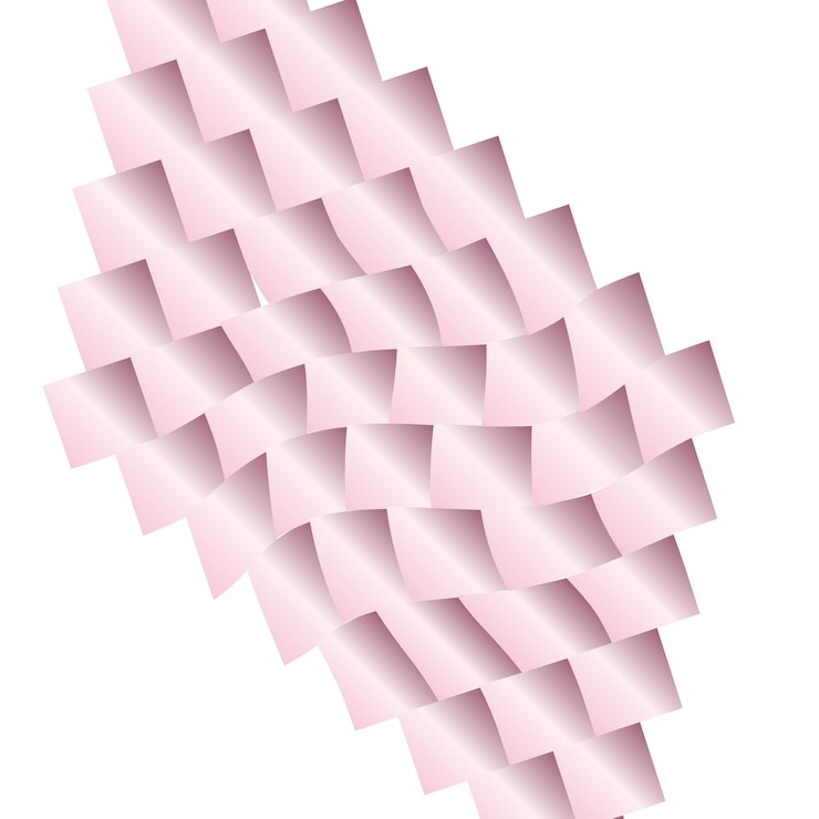 Wektor abstract background of an octagon bending in waves of pink color