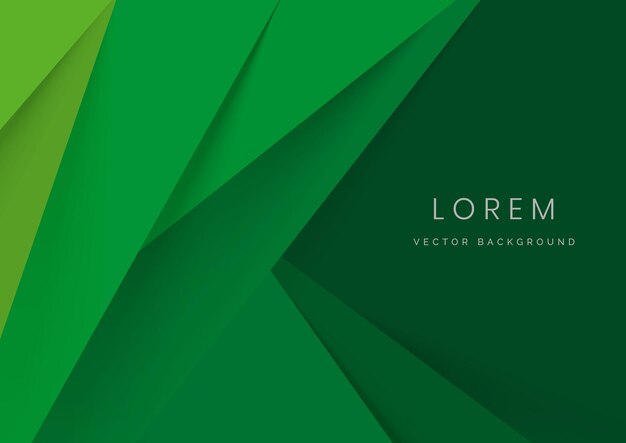 Abstract green triangles layers background Minimal style