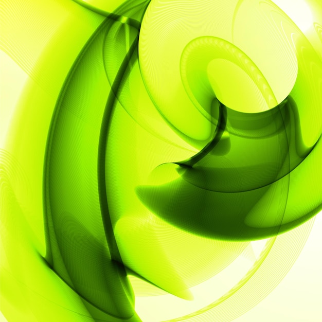 Abstract Green Wave Tło