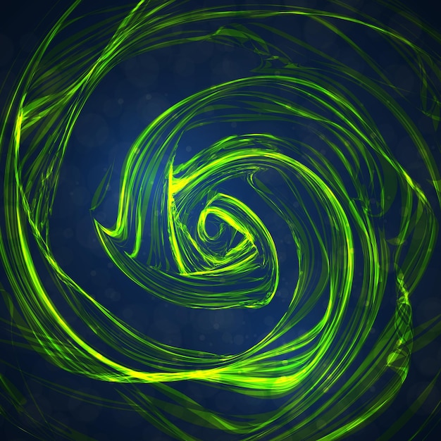 Abstract Green Wave Tło