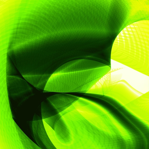 Abstract Green Wave Tło