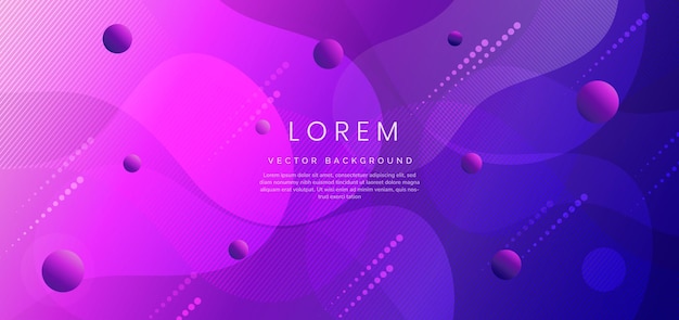 Abstract modern pink and blue fluid shape background with copy space for text