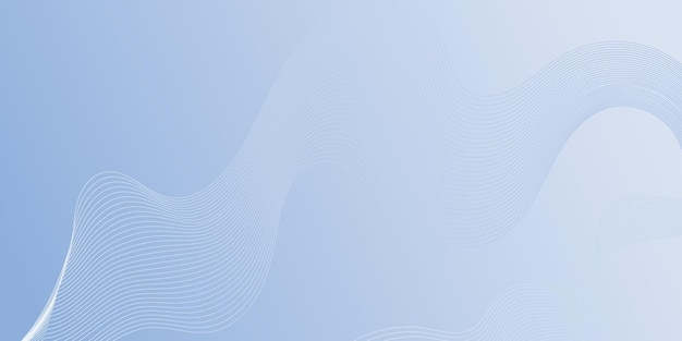 Abstract Wave Lines on Blue Gradient
