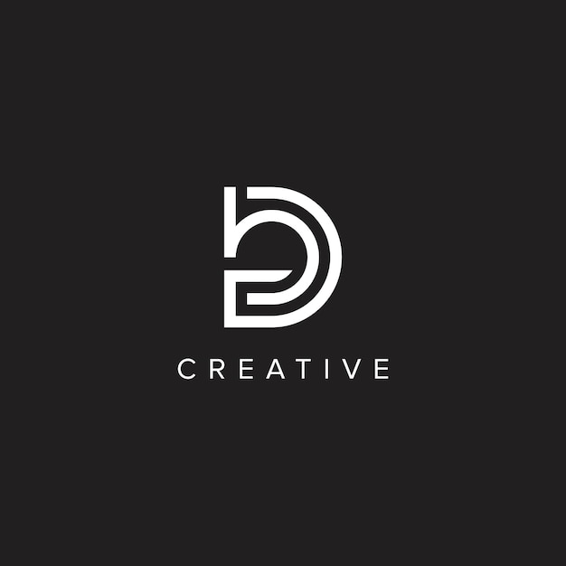 Abstrakcja DB BD DB litery Logo początkowe oparte Monogram ikona wektor