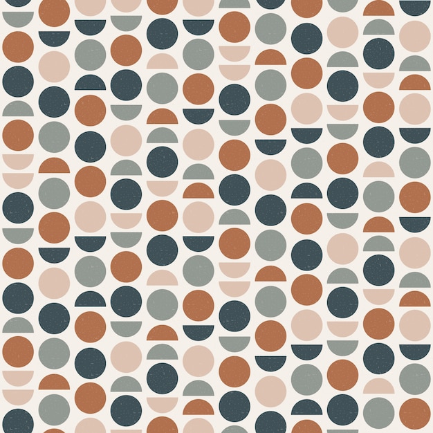 Abstrakcjonistyczna geometryczna tapeta z semi okręgami i okręgami.