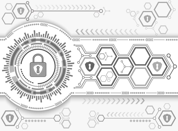 Plik wektorowy abstrakcjonistyczna technologia systemu bezpieczeństwa tło